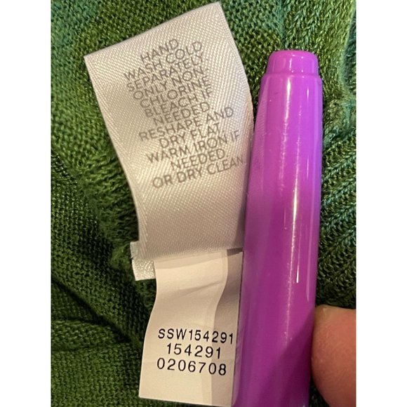 J. Jill Womens Tunic Sweater Dress 0206708 Slit Hem 3/4 Sleeve Green Size Medium - Picture 8 of 8